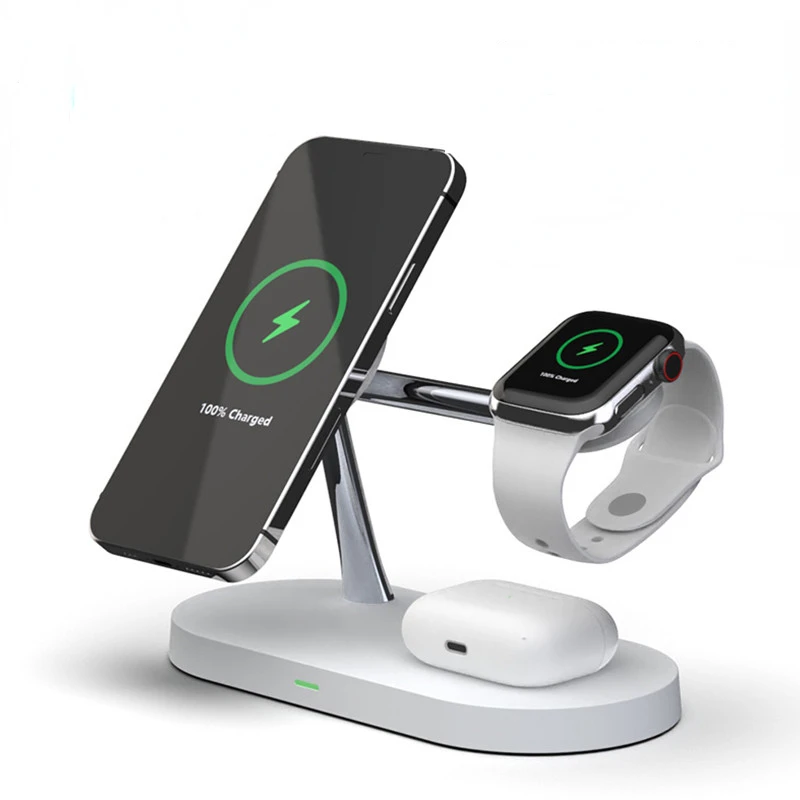 

30W 3 in 1 Magnetic Wireless Charger Stand for iPhone 14 13 12 Pro Max Apple Watch Airpods Induction Fast Charging Station