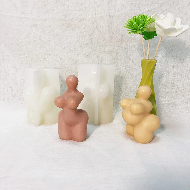 

Креативная тонкая женская Ароматизированная свеча, форма в скандинавском стиле, абстрактное человеческое тело, сделай сам, искусственная к...