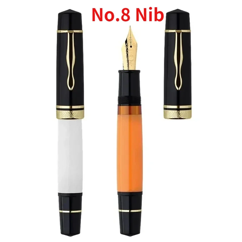 Перьевая ручка Majohn P139 из поршневой смолы # Перо EF/F/M 6 полностью латунная поршневая