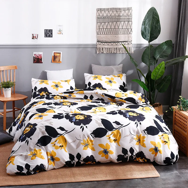 

Home Textile Bedding Personalized Fashion Tencel Cotton Multi-Color Bedding Suit (1 Bed Cover 2 Pillowcases)