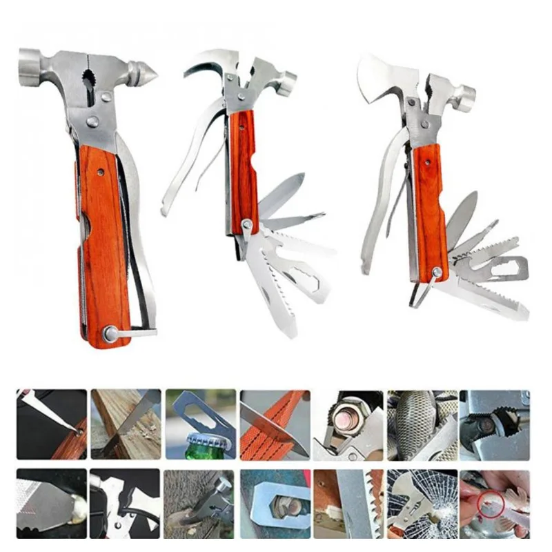 Multifunctional Car Safety Hammer Pliers Screwdriver Folding Knife EDC Multitool Outdoor Survival Camping Glass Window Breaker