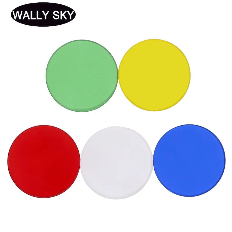 1 PCS 35mm Microscope Filter Green Blue Yellow White Red Transparent Frosted Optical Glass for Biological Microscope Accessories