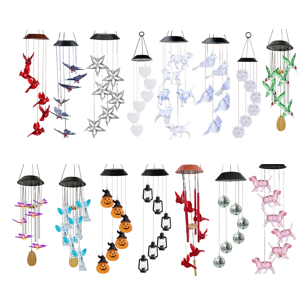 

ABS Energy-Saving Garden Decoration Garden With These Solar Lights Eco-Friendly New Solar Power Wind Bells Waterproof