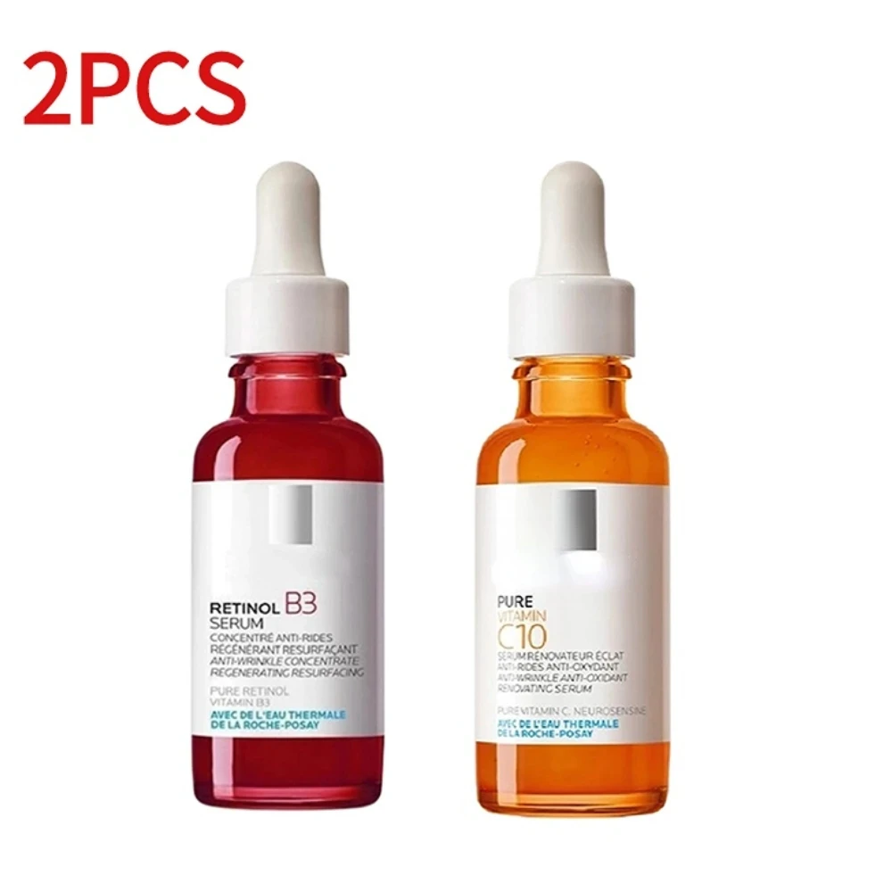 

2PCS La Roche Original Serum CICAPLAST B5/ RETINOL B3/ PURE VITAMIN C10/ HYALU B5/ EFFACLAR Serum/ NIACINAMIDE 10/ Serum 30ml