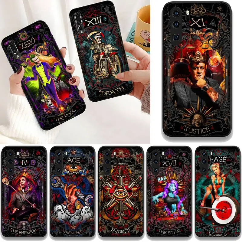

Tarot Card Phone Case For Huawei G7 G8 P7 P8 P9 P10 P20 P30 Lite Mini Pro P Smart Plus Cove Fundas