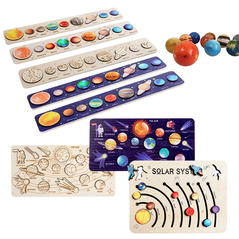 Детская солнечная система технические планеты головоломка доска когнитивные