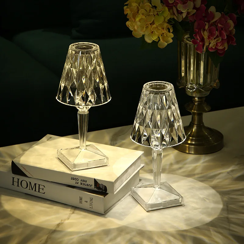 

Desk Night Light USB Crystal Projector Atmosphere Led Table Lamp Room Decor Nights Lamp Lights For Bedroom Home Decoration 2021