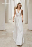 vintage elegant evening dresses sleeve less custom made satin race applique new designed prom dress robe de mari%c3%a9e recommend