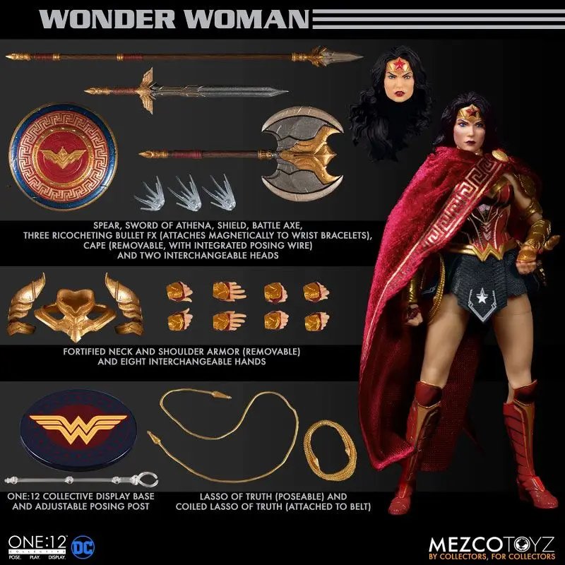 

Original MEZCO ONE:12 Collective / DC Comics: Modern Wonder Woman 1/12 In Stock Anime Action Collection Model Toys