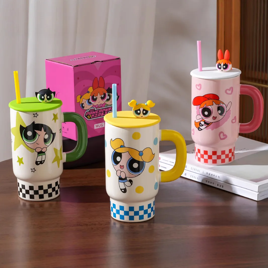 Чашка Bubbles Blossom The Powerpuff Girls милый мультфильм 850 мл керамическая кофейная чашка