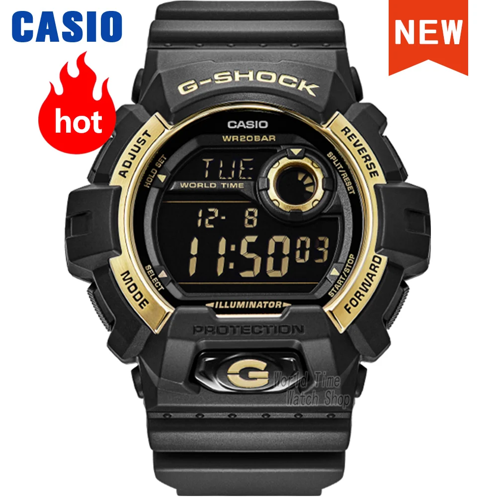 

Casio watch for men g shock new style large-case black gold 200m Waterproof quartz men watch reloj casio hombre G-8900GB-1