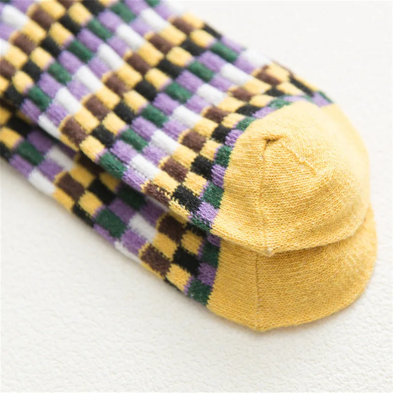 5 Pairs Women Wool Socks Autumn and Winter Warmer Cashmere Thermal Thicken Ethnic Style Stripe Women Socks