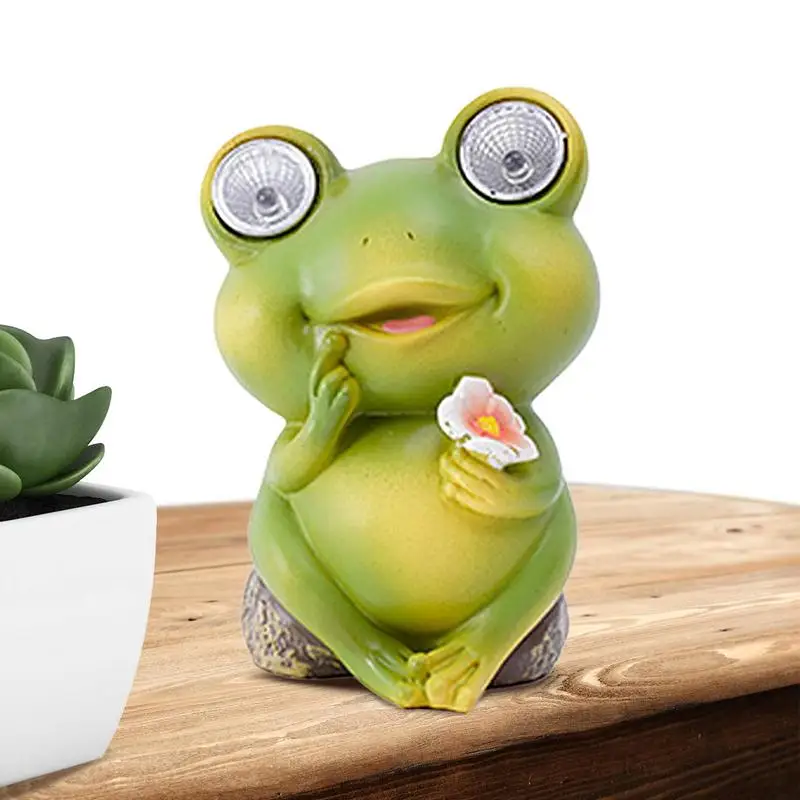 

Frog Solar Lamp Garden Solar Garden Lamp Decorative Frog Figurine Frog Ornament Outdoor Animal Solar Lamp For Lawn Yard Patio