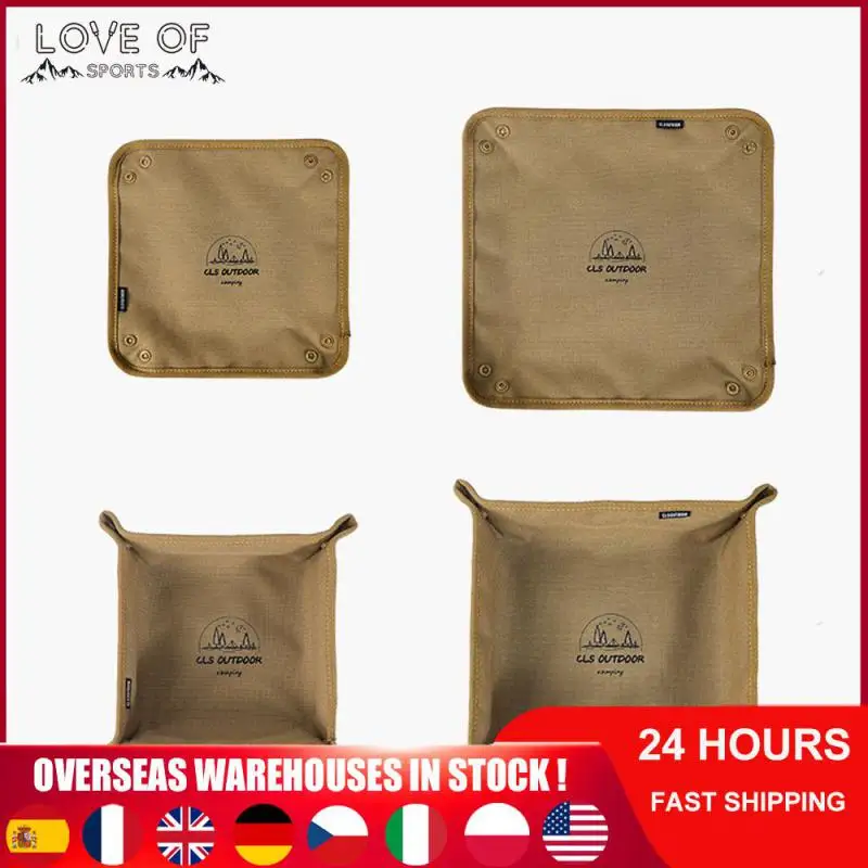 

Portable Travel Storage Box Oxford Cloth Folding Organization Tray Home Storage Square Storage Pallet One Buckle Deformation