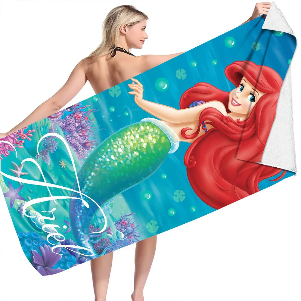 

Disney Cartoon Frozen Anna Elsa Anime Bath Towel Kids Swimming Beach Towel Soft Absorbent Washcloth Microfiber Bath Towel Gifts