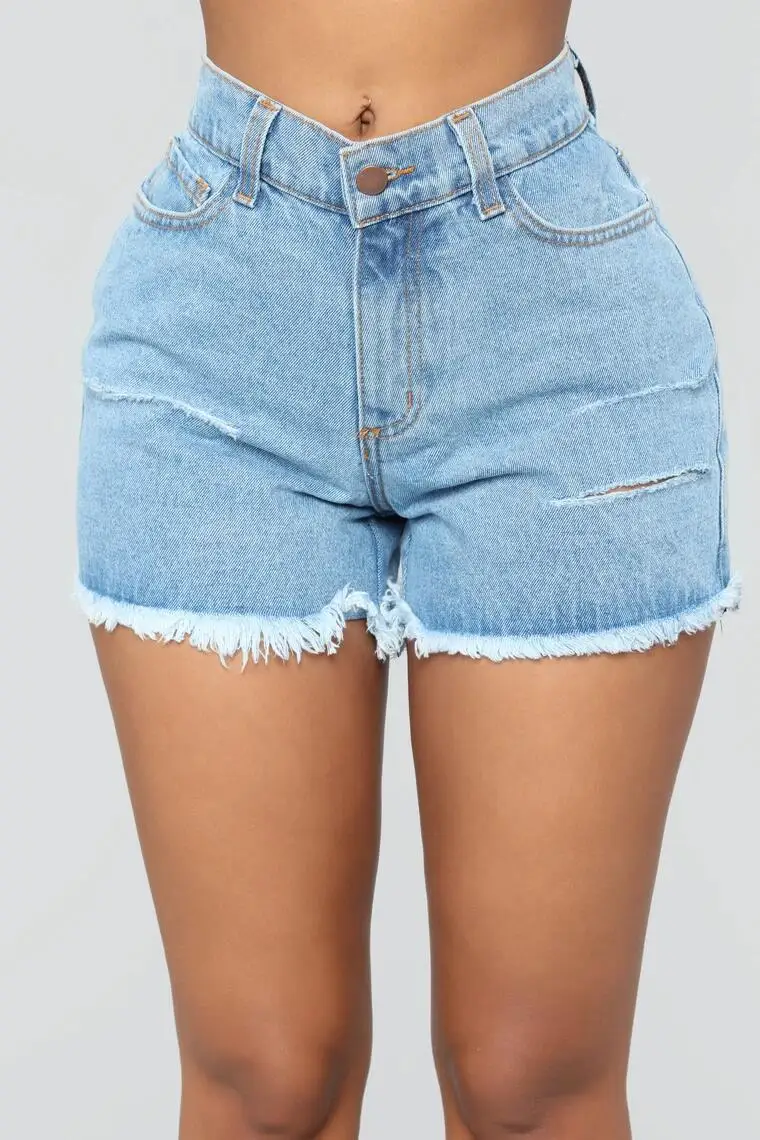 Jeans Women's Short Summer Thin High Waist New Loose Wide Legs Princess Youth Series Women's Jeans Casual Sexy Ripped Shorts