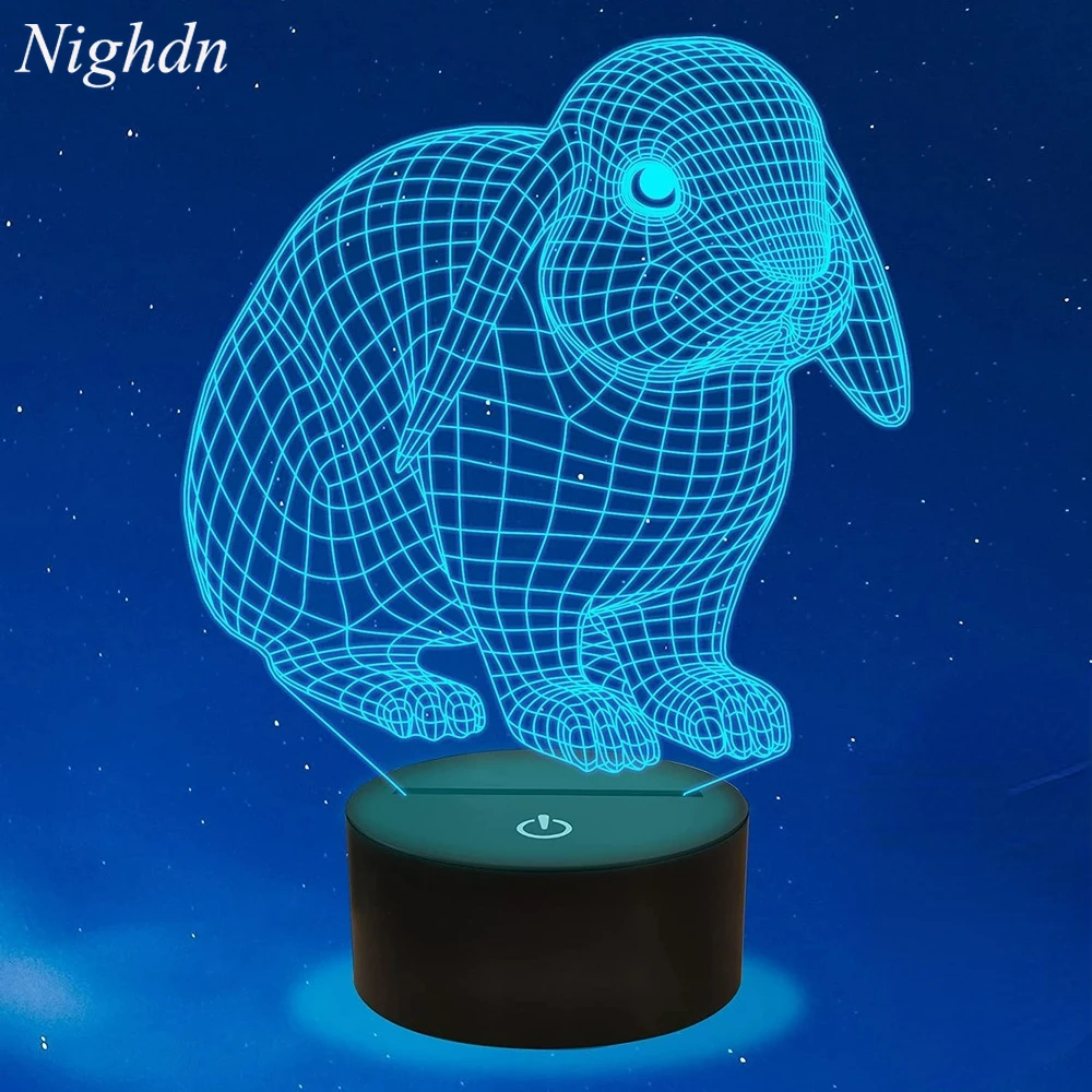 

Hare 3D Rabbit Lamp Bunny Night Light for Kids, 16 Color Changing with Remote Control Christmas Holiday Gifts for Boys Girls