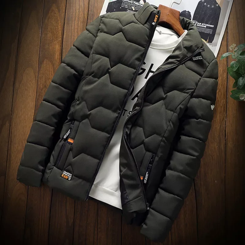 

2022 Autumn Winter Mens Cotton Padded Jackets Men's Fashion Casual Outdoor Jackets Warm Coat Male Outwear Thicken Down Coats