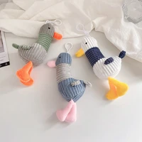 kawaii pendant cartoon duck plush keychain cute doll boy girl car bag accessories baby stuffed toy keyring gifts for children