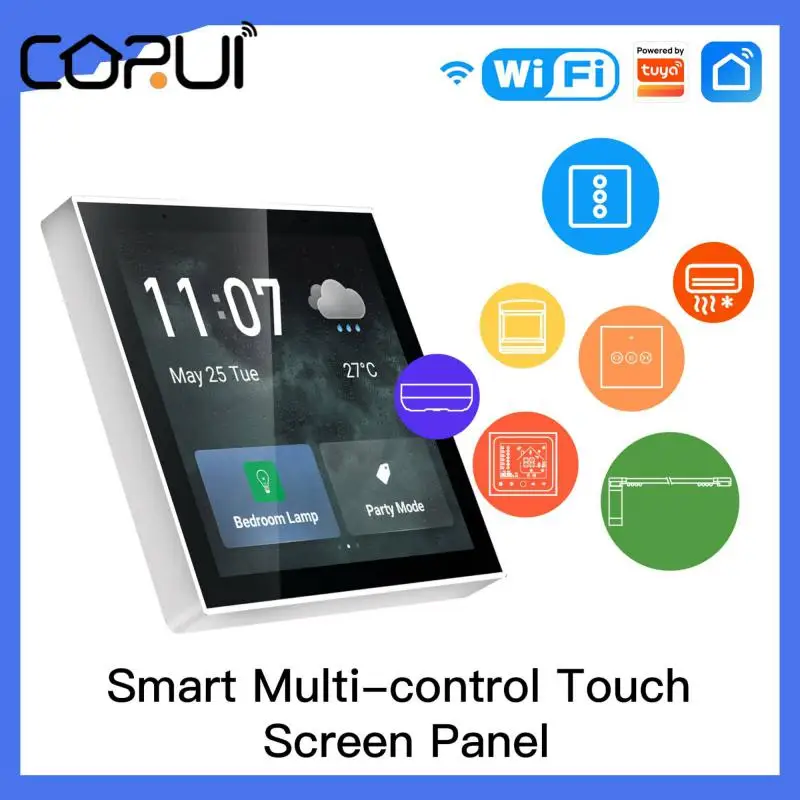 

CORUI Tuya Smart Home Multifunction Touch Screen Control Panel 4 Inches Central Control For Intelligent Scenes Smart Tuya Device
