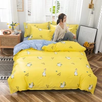 pure cotton four piece set small fresh cotton four piece set spring and summer dormitory bed sheet quilt cover three piece set