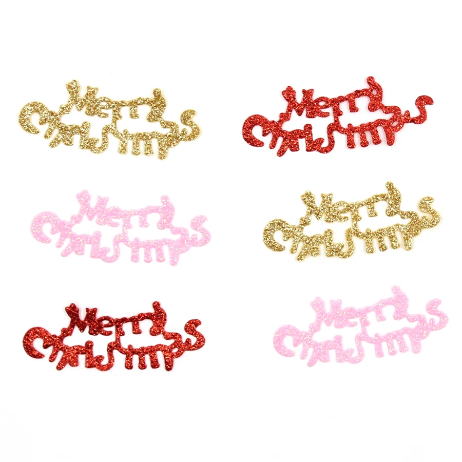 50 шт. блестящие рождественские наклейки на Рождество войлочные подушечки