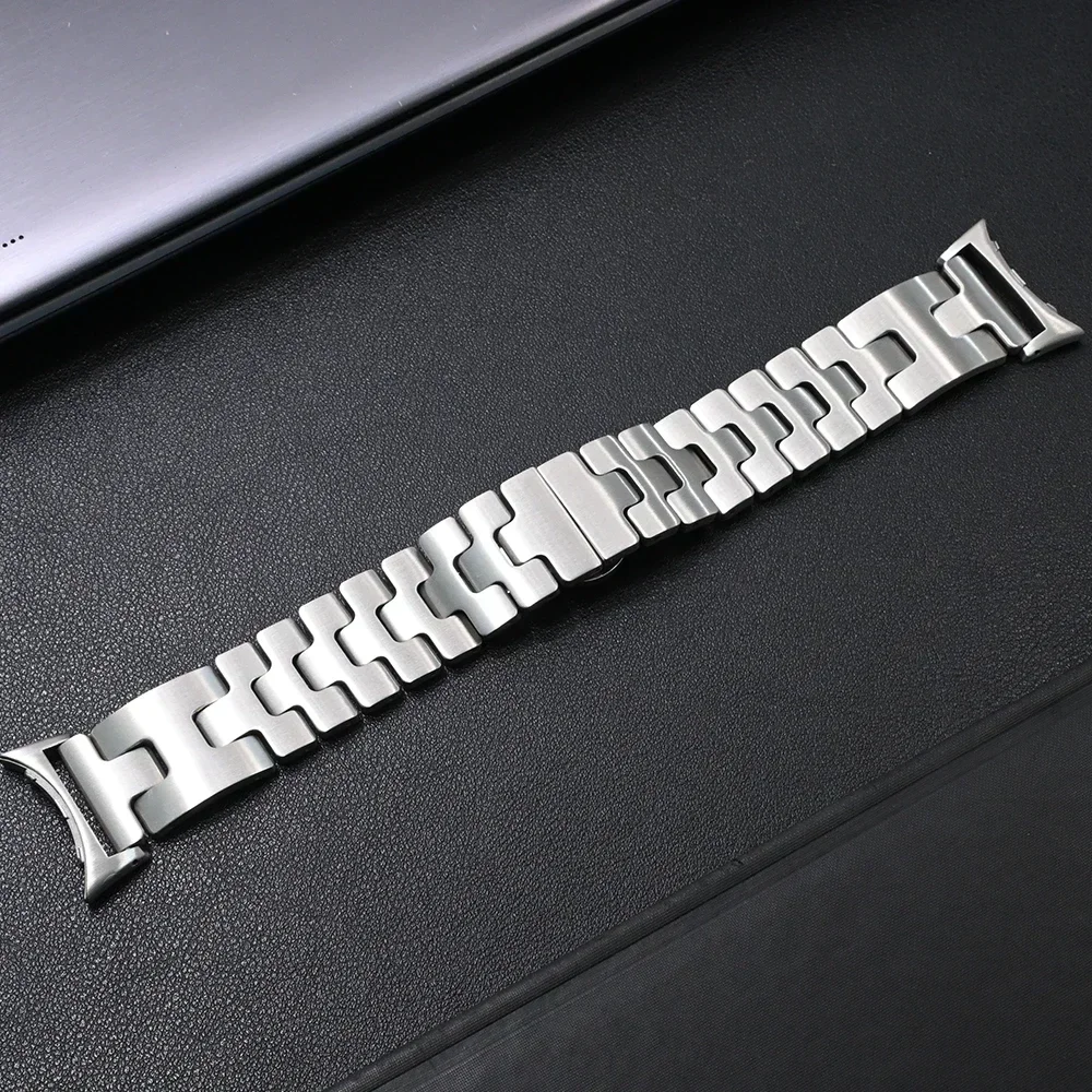 Ремешок из нержавеющей стали Satine Grand H для Google Pixel Watch 3 браслет 45 мм PIXCEL