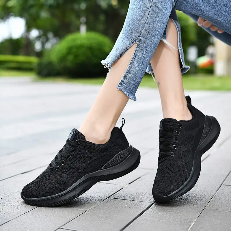

Sports For Women Fashionable Sneakers Sports Women Withoutlace Sneakers Sport Woman Knit Running Sneakers High Platform Tennis