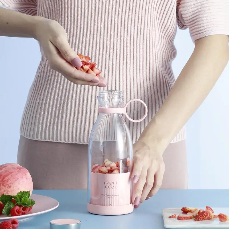 

Portable Juice Extractors Electric Blender Fresh Fruit Smoothie Mixers Multifunction Juice Maker Machine Wireless Charging 380ml