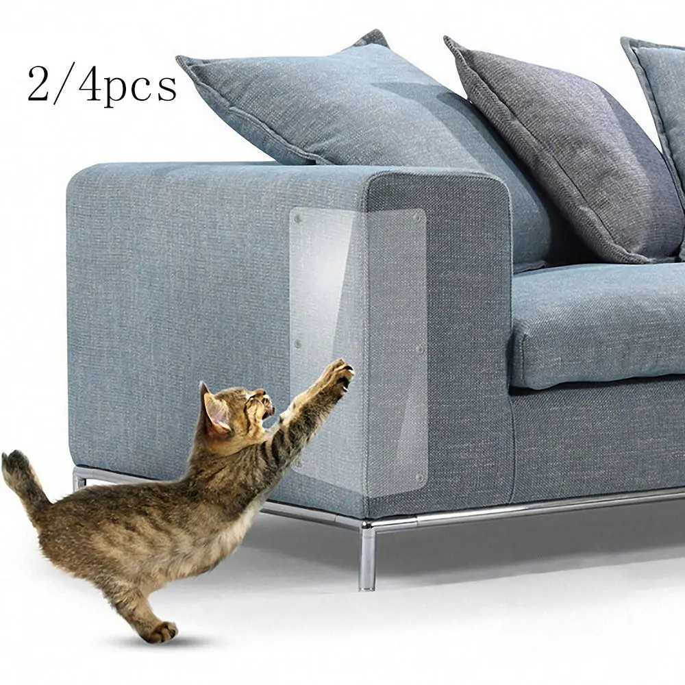

2/4Pcs Cat Scratcher Sofa Scraper Tape Scratching Post Furniture Protection Couch Guard Protector Cover Deterrent Pad Carpet Pet