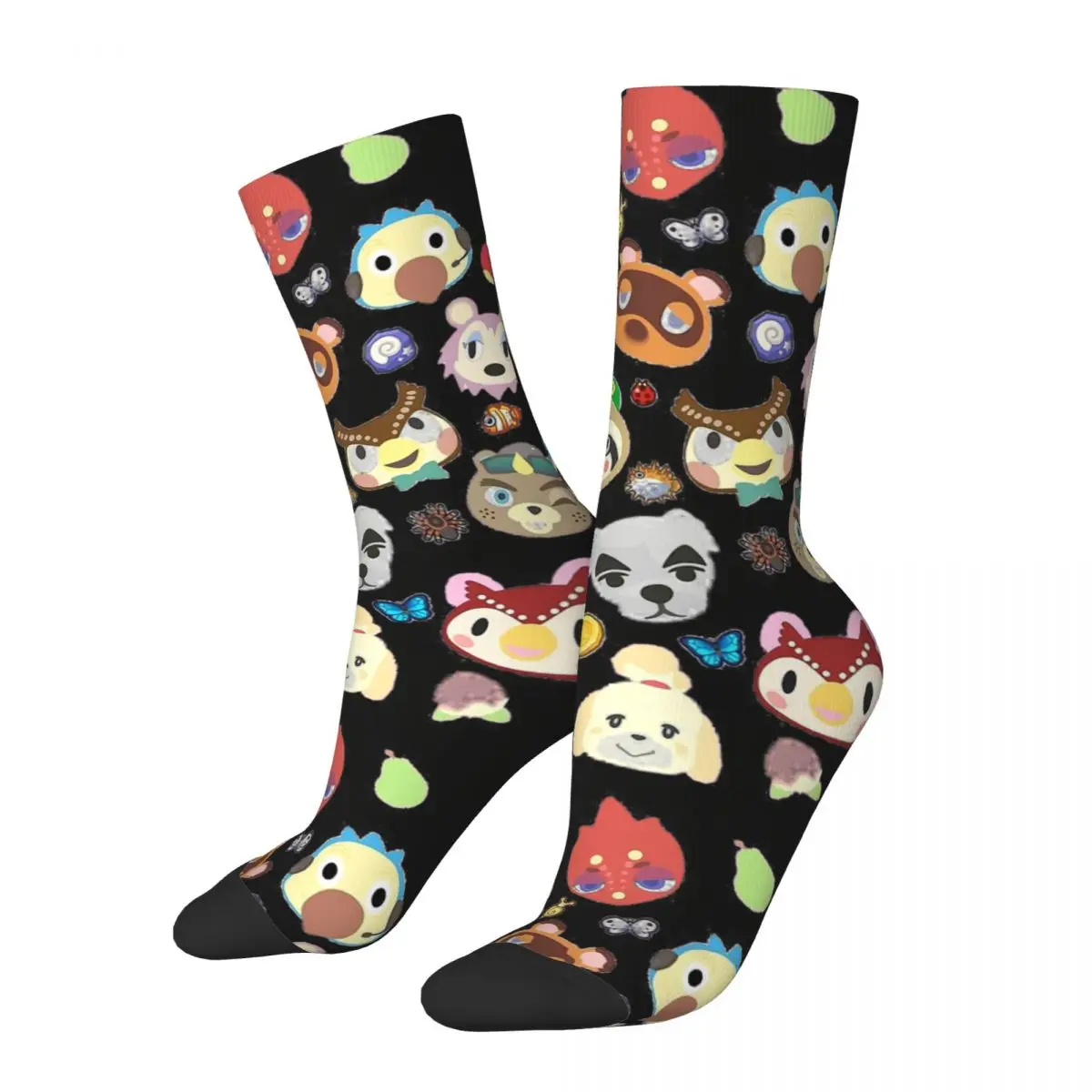 

Hip Hop Retro Cute Villagers Crazy Men's compression Socks Unisex Animal Crossing: Pocket Camp Street Style Seamless Crew Sock