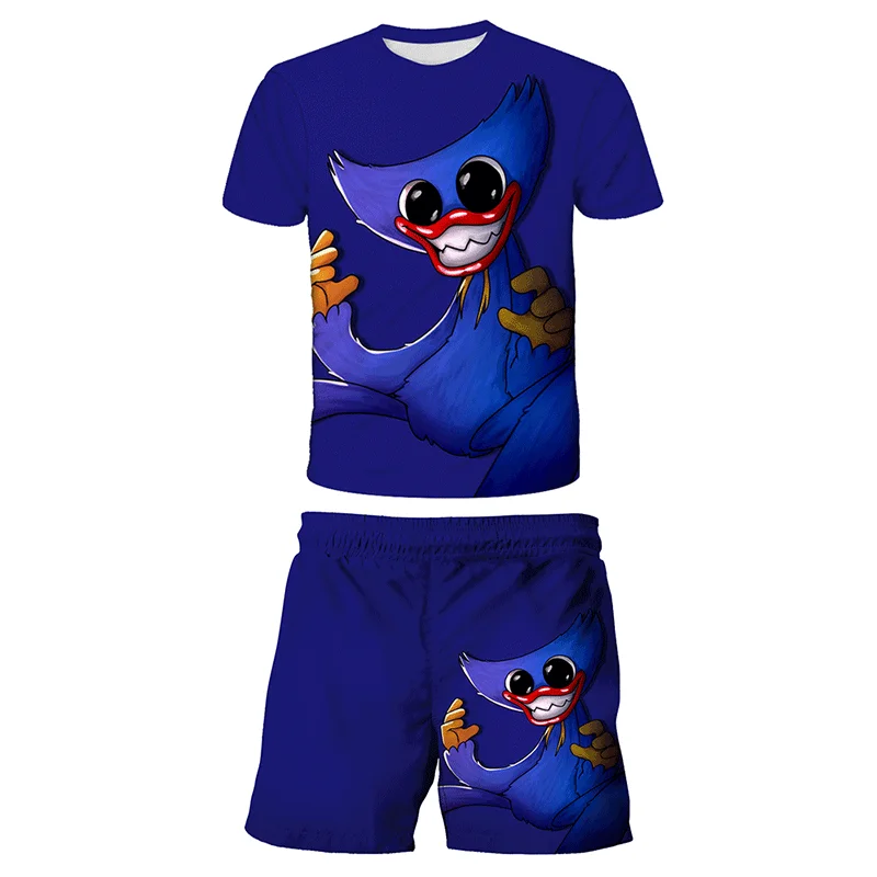 

Children's Short Sleeved T-Shirt Set,Sportswear 2-Piece Set, T-Shirt Shorts, Poppy Cartoon Children's Sportswear 3-14T