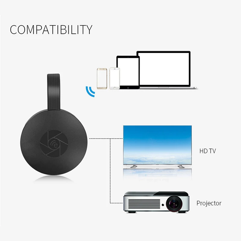 Смарт-ТВ G2 беспроводной Wi-Fi дисплей ТВ-ключ 1080P HDMI-совместим с Google Chromecast 3 2