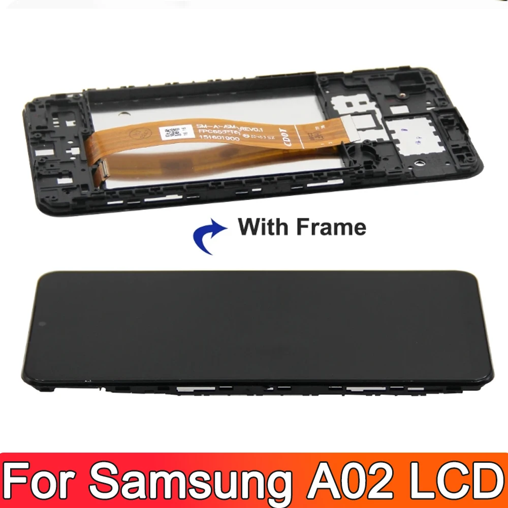 ЖК-дисплей 6 5 дюйма AMOLED для Samsung A02 сменный сенсорный экран A022 A022M A022F A022G дигитайзер