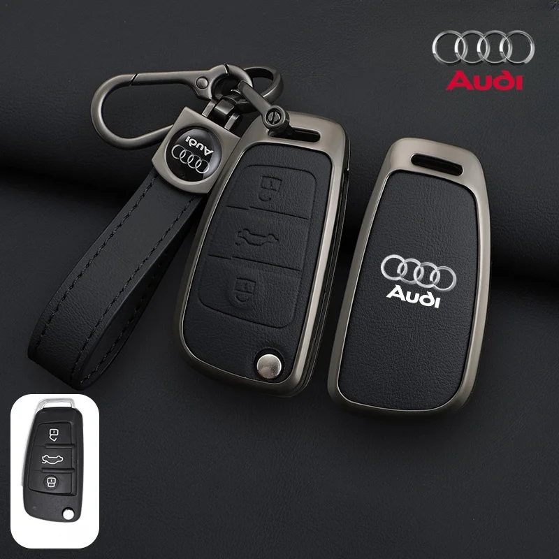 

Кожаный чехол для дистанционного ключа из цинкового сплава для Audi A1 A3 8P A4 A5 A6 C7 A7 S3 S7 S8 R8 Q2 Q3 Q5 Q7 Q8 SQ5 TT RS3 RS6 Брелок