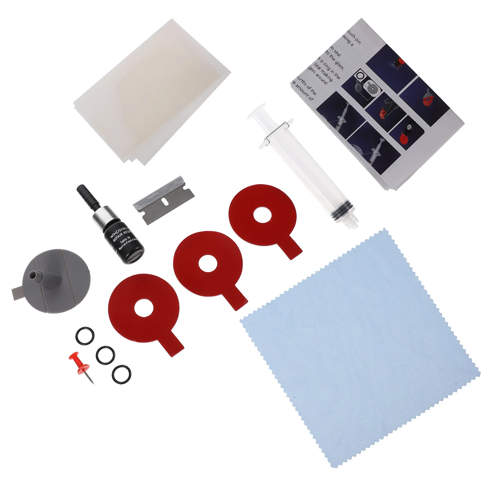 

Repair Fluid Set Car Glass Tool Vehicle Windshield Kit Auto Replenisher Plastic Repairing