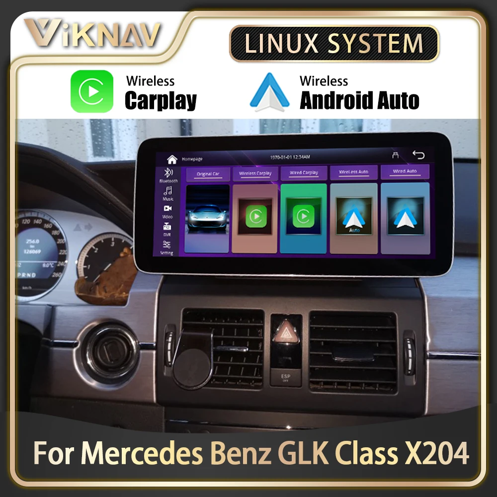 

Автомобильный радиоприемник Linux для Mercedes Benz GLK Class X204, радио CarPlay, Беспроводная Автомобильная Мультимедийная система Android, навигация carplay, головное устройство