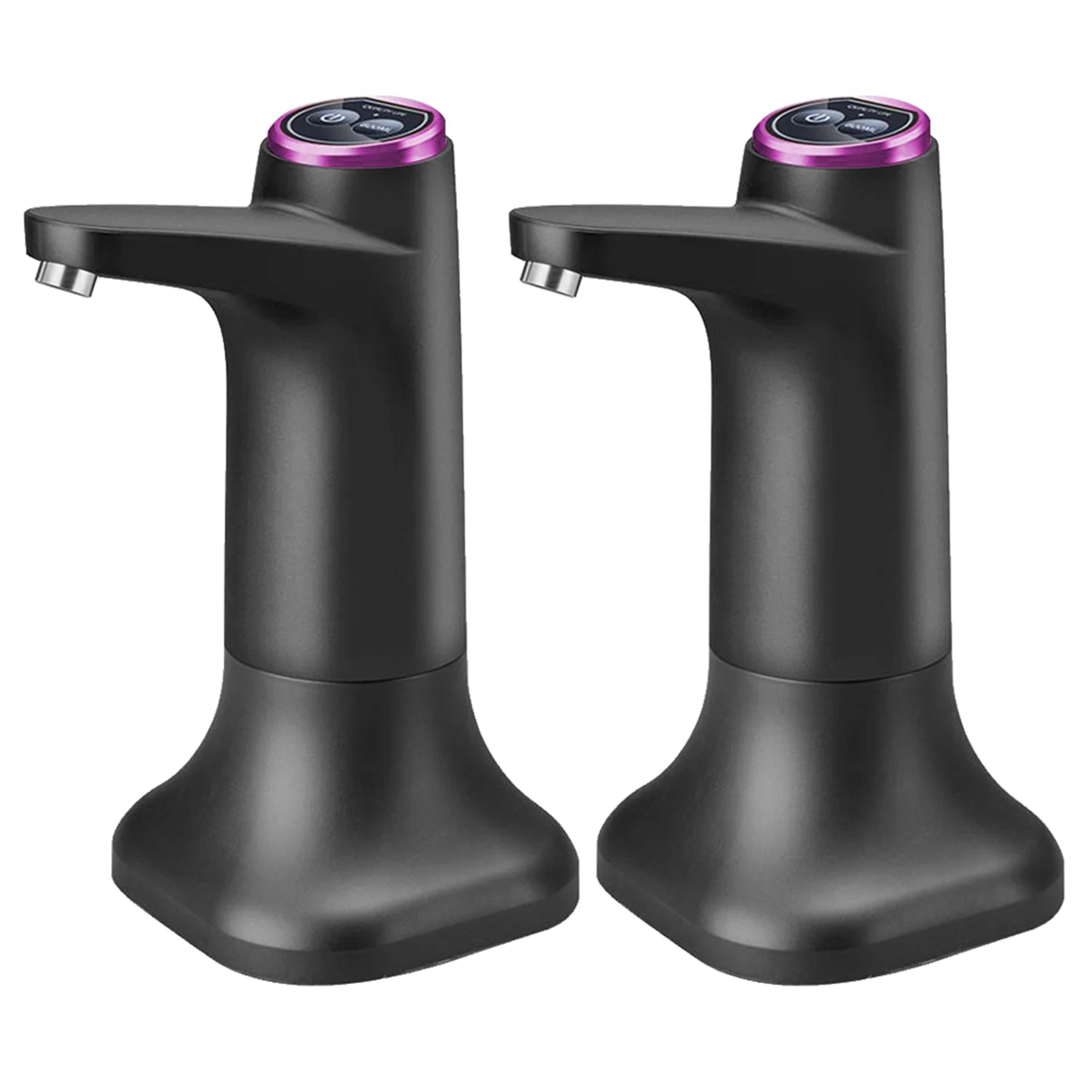 

2X Electric Water Bottle Pump With Base USB Water Dispenser Portable Automatic Water Pump Bucket Bottle Dispenser Black