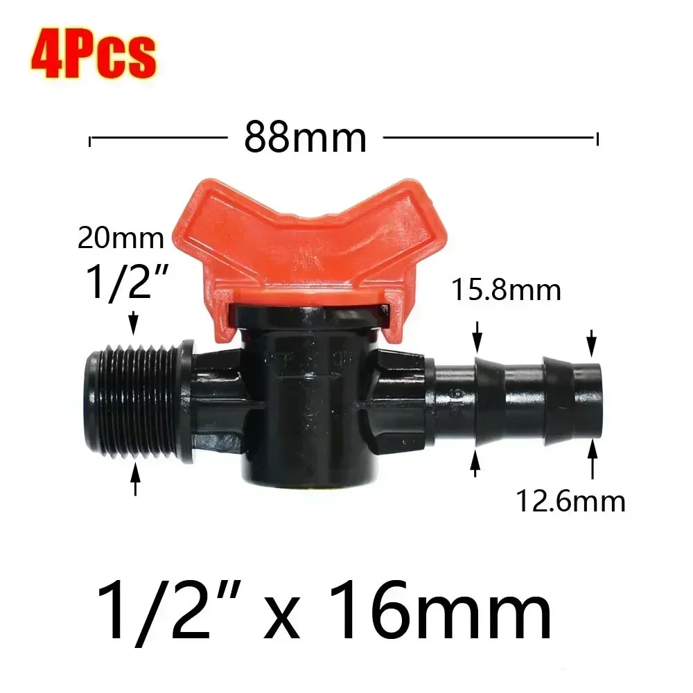 

Пластиковые шаровые краны для полива 4 шт.