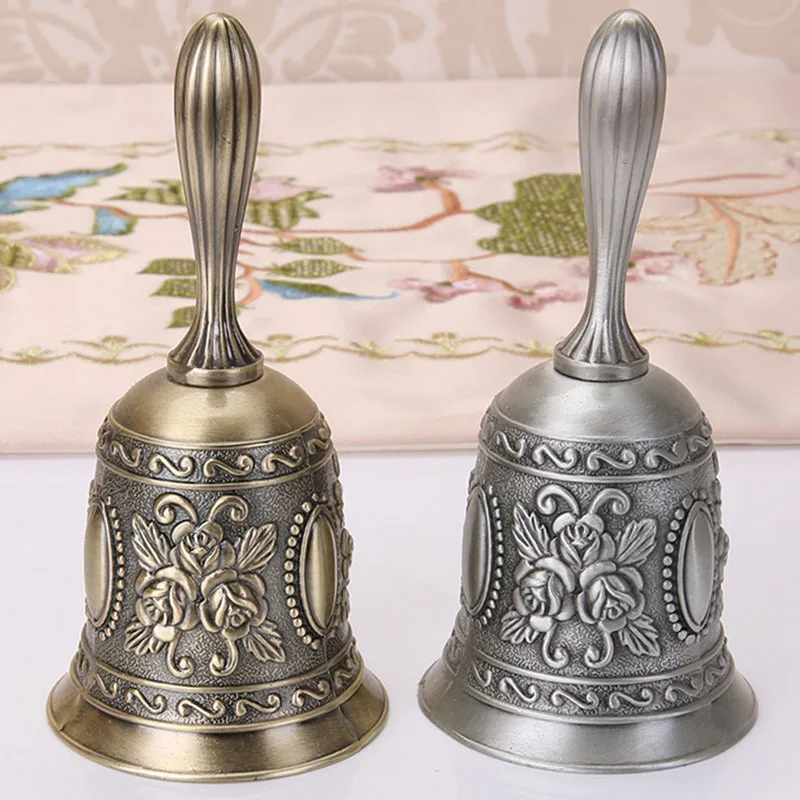 

Hand Call Bell Gold Silver Multi-Purpose Bells for Craft Wedding Decoration Alarm School Church Classroom Bar Hotel Vintage Bell