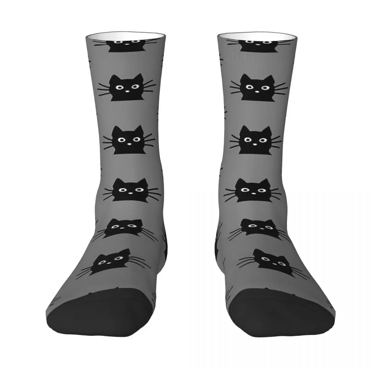 Black Cat Face Adult Socks,Unisex socks,men Socks women Socks