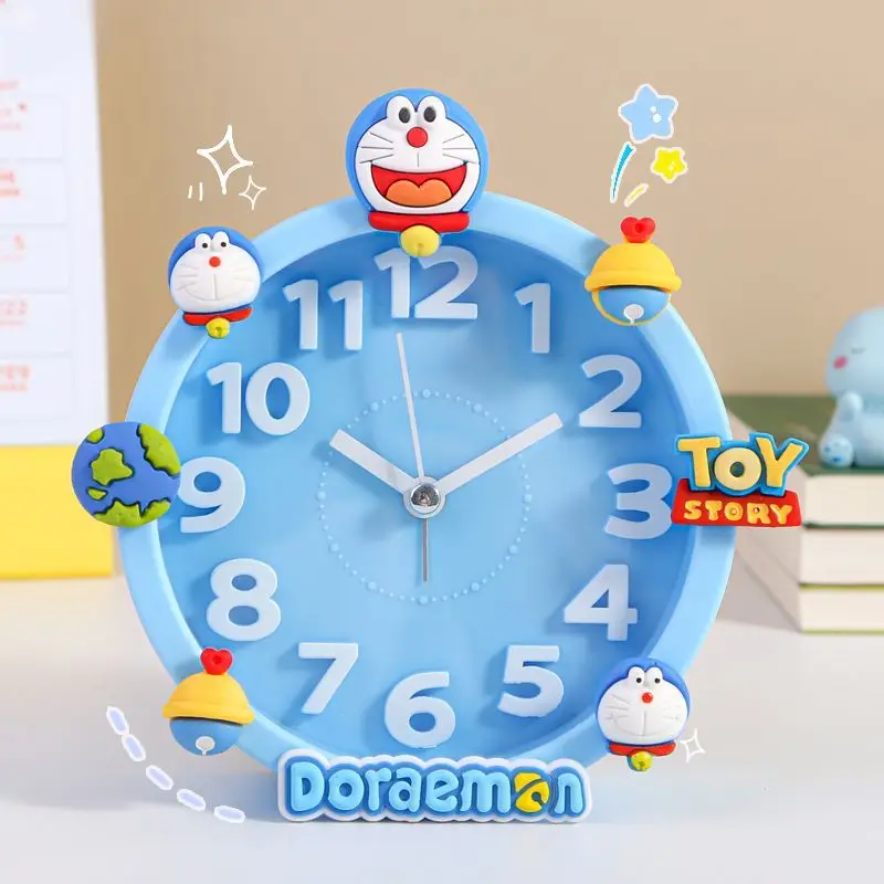 

Мультяшный будильник Doraemon, маленький будильник для студентов, устройство для пробуждения для девочек, Тихая спальня, новые часы-будильник