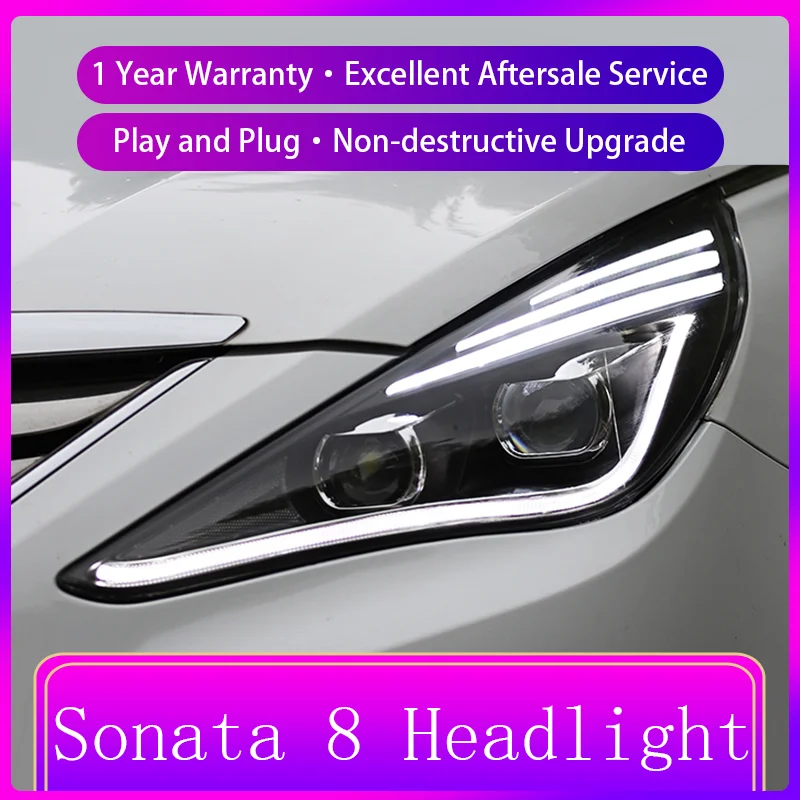 Автомобильные лампы для Hyundai Sonata 8 2011-2015 передние фары головного света