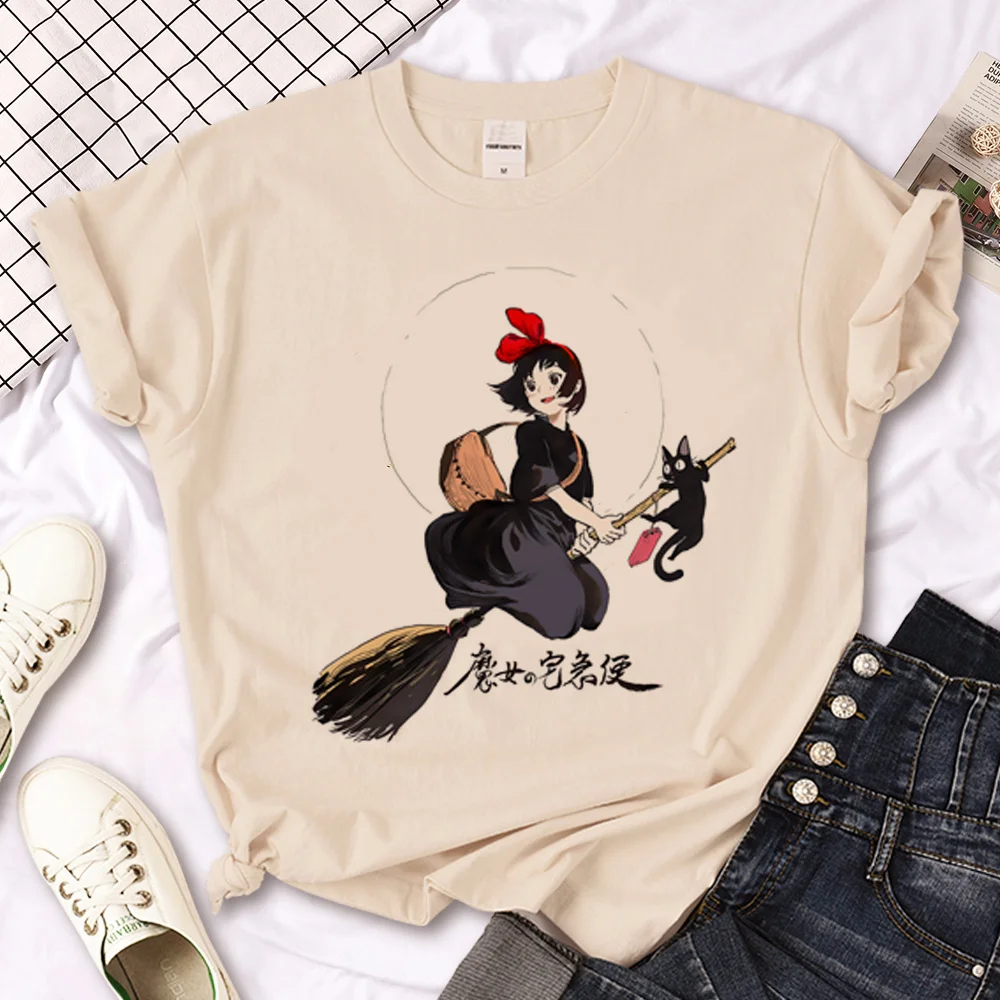 

Служба доставки Kiki, женская футболка, Женская манга, аниме одежда 2000s