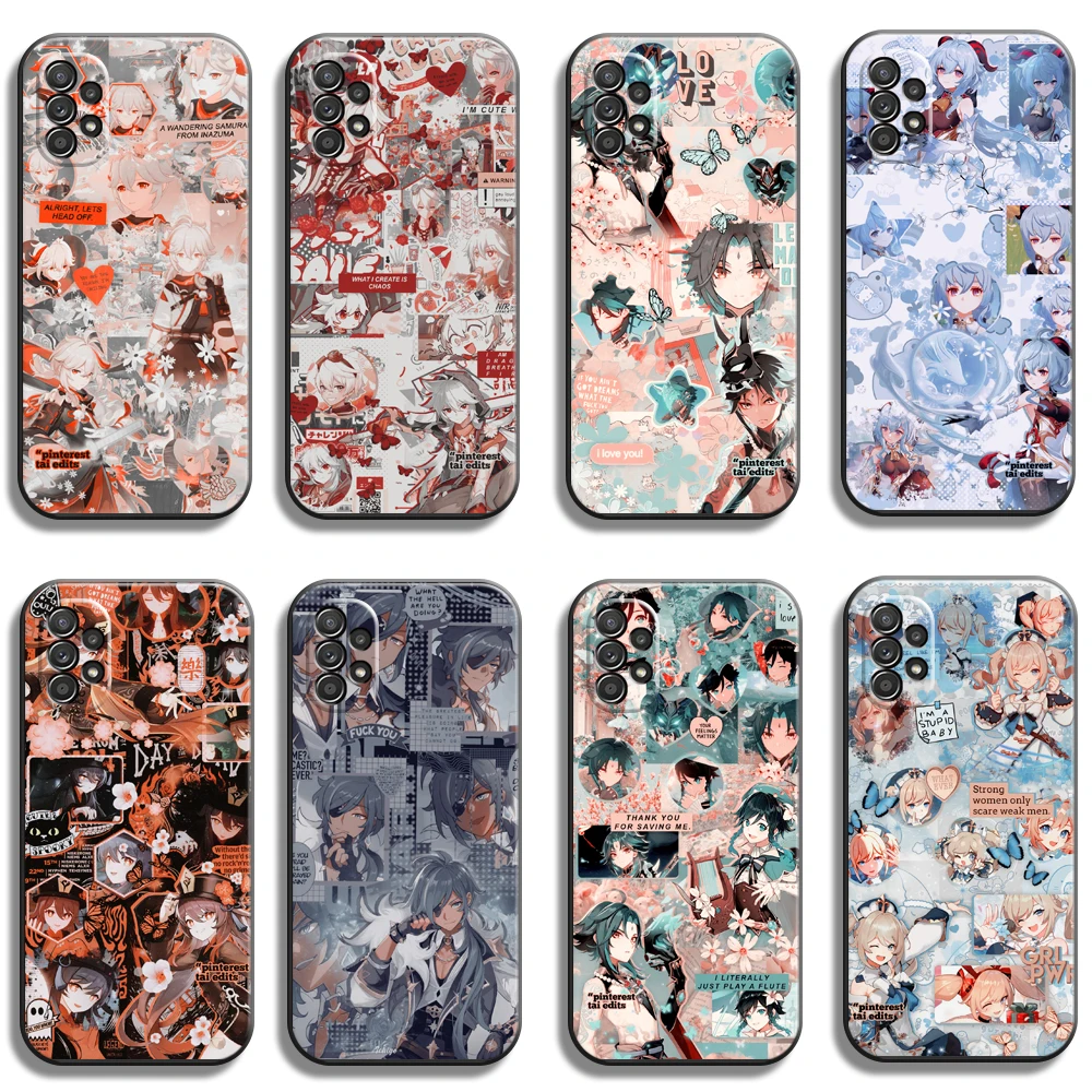 

Genshin Impact GAME Phone Cases For Samsung A31 A32 A51 A71 A52 A72 4G 5G A11 A21S A20 A22 4G Funda Coque Soft TPU