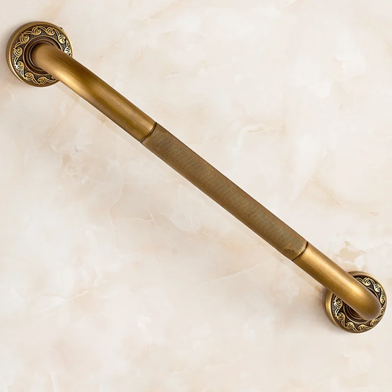 

Античная бронзовая поручня для ванной комнаты, латунные поручни для душа и туалета, нескользящая защитная опорная ручка для пожилых людей