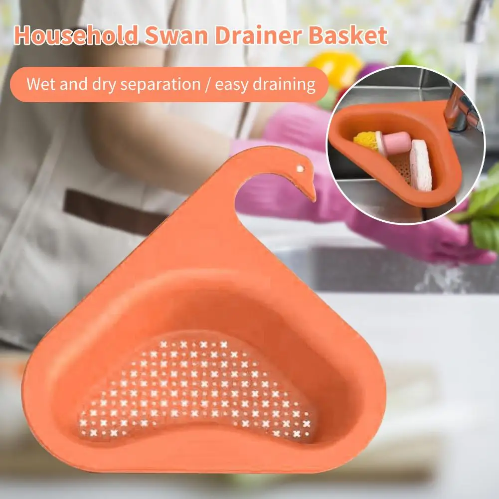 

Sink Strainer Sink Swan Drain Basket General Sink Strainer Fruit Vegetable Drain Rack Hanging Basket