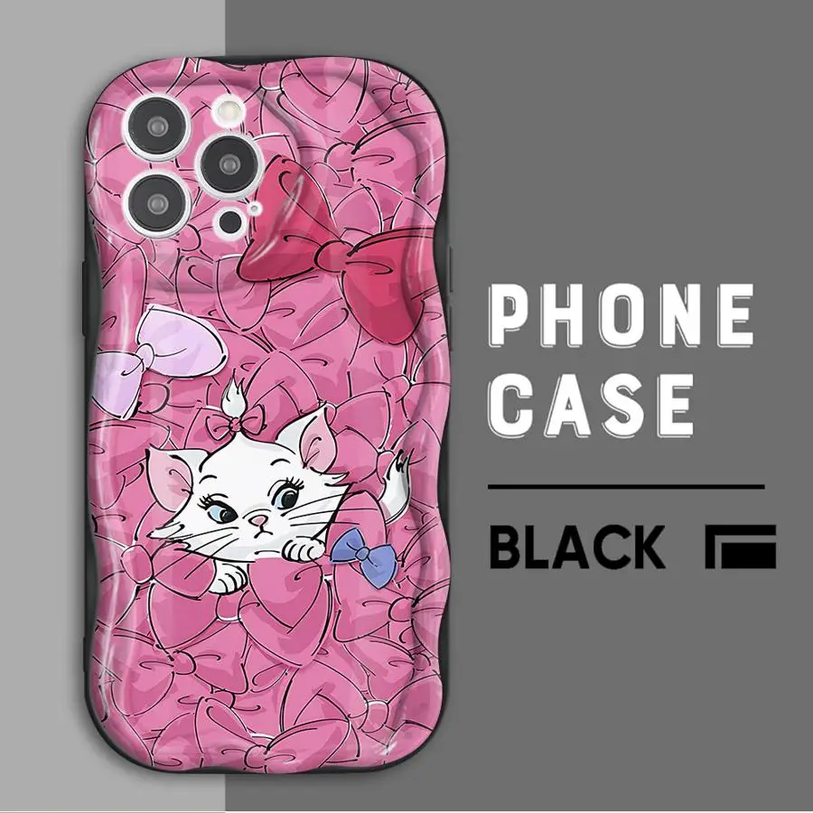 Disney Marie Cat Cute Phone Case for iPhone 13 Mini 8 7 14 Plus XR 15 16 ProMax SE XS Max 11 Pro 12 Silicone Soft Cover