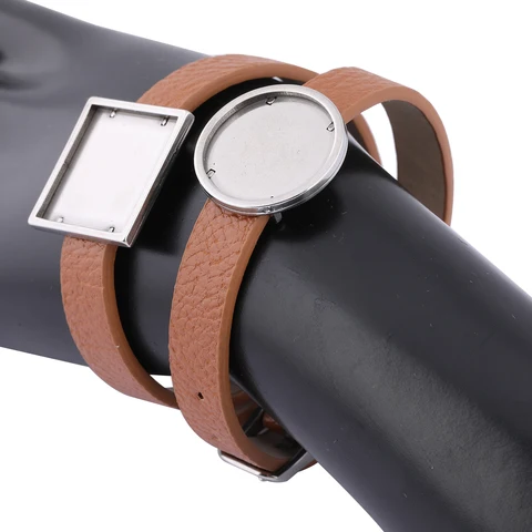 Кожаные браслеты-основы Onwear 2 шт., 20 мм