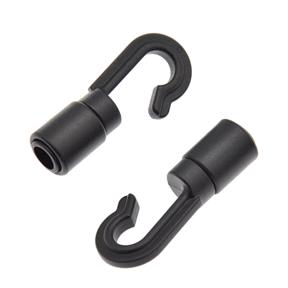 

Shock Cord Hooks Sports Trailers 10Pcs Anti-Corrosion Black Bungee Camping